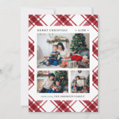 Kerstfoto Red Pset Feestdagenkaart (Voorkant)