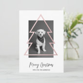 kerstfoto | Roos gouden kerstbomen (Staand voorkant)