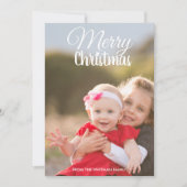 Kerstfoto Roze Patroon Terug Kaart (Voorkant)