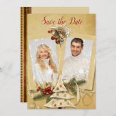 kerstfoto: sla de datum op save the date (Voorkant / Achterkant)