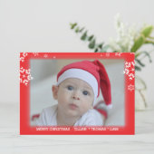 Kerstfoto Snowflake Kaart (Staand voorkant)