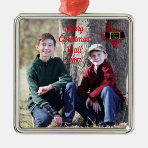 Kerstfoto Texas Sterke Ornament