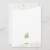 Kerstfoto van Botanische Greenery Feestdagenkaart (Achterkant)