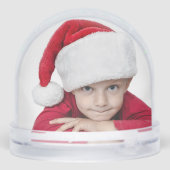 kerstfoto van het kind sneeuwbol (Achterkant)