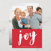 kerstfoto van JOY Red Label Feestdagenkaart (Voorkant / Achterkant)