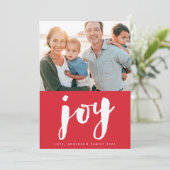 kerstfoto van JOY Red Label Feestdagenkaart (Staand voorkant)