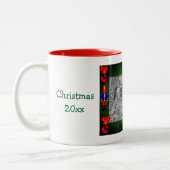 kerstfoto van Nutcracker Design Tweekleurige Koffiemok (Links)