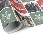 kerstfoto van rood en groen  cadeaupapier (Rol Hoek)