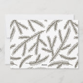 kerstfoto van Rustic Pine Branch Feestdagenkaart (Achterkant)