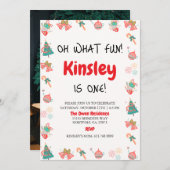 Kerstfoto Verjaardag Kaart (Voorkant / Achterkant)