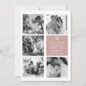 kerstfoto voor collage | Vrolijk kerstfeest | Roze (Voorkant)