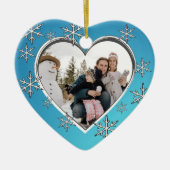 kerstfoto voor familie keramisch ornament (Voorkant)