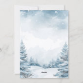 Kerstfoto winterlandschap feestdagenkaart (Achterkant)