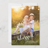 Kerstfoto zonder script feestdagenkaart (Voorkant)