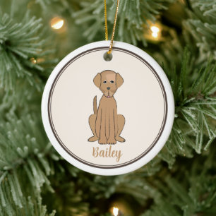 Kerstfotograaf Puppy Dog Labrador Keramisch Ornament