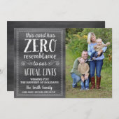 Kerstfotokaart, feestdag, grappig feestdagenkaart (Voorkant / Achterkant)