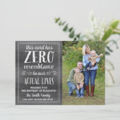 Kerstfotokaart, feestdag, grappig feestdagenkaart (Staand voorkant)