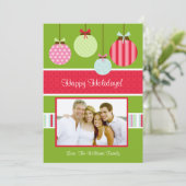 Kerstfotokaart Feestdagenkaart (Staand voorkant)