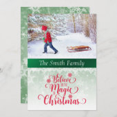 Kerstfotokaart Feestdagenkaart (Voorkant / Achterkant)