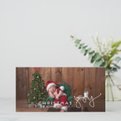 kerstfotokaart | Handschrift Feestdagenkaart (Staand voorkant)