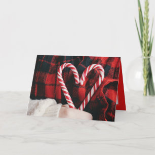 KERSTFOTOKAART Kerst Kerststokken Feestdagen Kaart