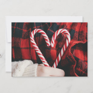 KERSTFOTOKAART Kerst Kerststokken Feestdagenkaart
