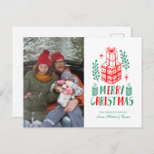 KERSTFOTOKAART | Kerstcadeaus Feestdagenkaart (Voorkant / Achterkant)