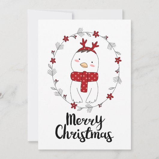 KERSTFOTOKAART | Kerstkip Rendier Feestdagenkaart (Voorkant)