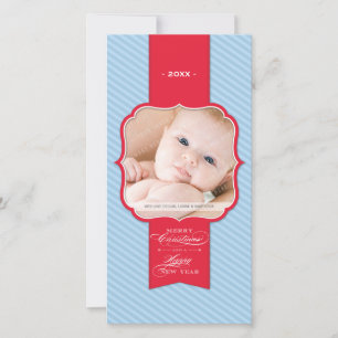 KERSTFOTOKAART:: revers 5P Feestdagenkaart