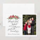 Kerstfotokaart voor religieuze doeleinden met bijb (Voorkant / Achterkant)