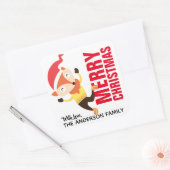 kerstfotolabel vierkante sticker (Envelop)