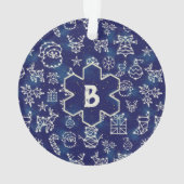 Kerstfotomonogram - Constellatie Patroon Ornament (achterkant)