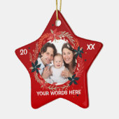 Kerstfotoornament voor een speciaal kind keramisch ornament (Links)