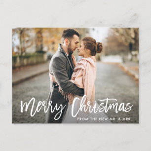 Kerstfotopenseel Nieuw Mr en Mrs. Briefkaart