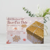 kerstfoto's bewaren de datum Kaart (Staand voorkant)