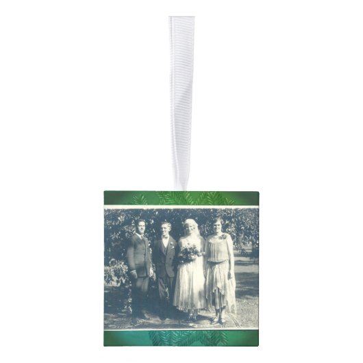 Kerstfoto's Cube Ornament (Rechts)