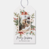 kerstfoto's en Lijst | Vrolijk kerstfeest Cadeaulabel (Voorkant)