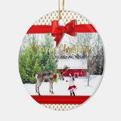 kerstfoto's keramisch ornament (Links)