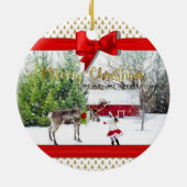 kerstfoto's keramisch ornament (Achterkant)