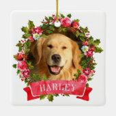 kerstfoto's met wiet keramisch ornament (Achterkant)