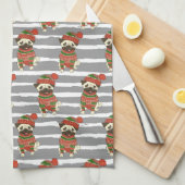 kerstfoto's theedoek (Quarter Fold)