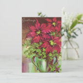 kerstfoto's van de bloem feestdagenkaart (Staand voorkant)