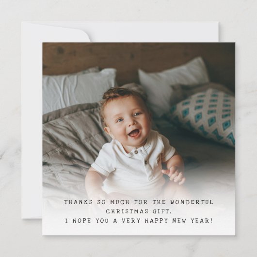 Kerstfoto's van kinderen 2 Bedankt (Achterkant)