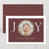 kerstfoto's waterverf met ruw grauw (Voorkant / Achterkant)