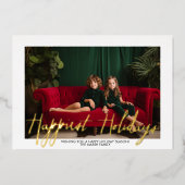 Kerstfotoscript gelukkigste Feestdagen - geplakt (Voorkant)