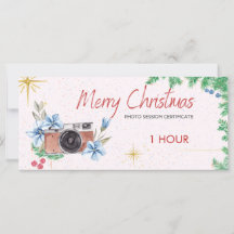kerstfotosessiebon, cadeaukaart