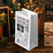 Kerstfototypografie krant klein cadeauzakje