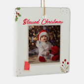 kerstfotoversiering keramisch ornament (Rechts)