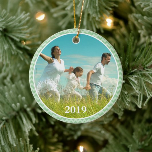Kerstfotoversiering Keramisch Ornament (Boom)