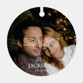 Kerstfotoversiering Metalen Ornament (Achterkant)
